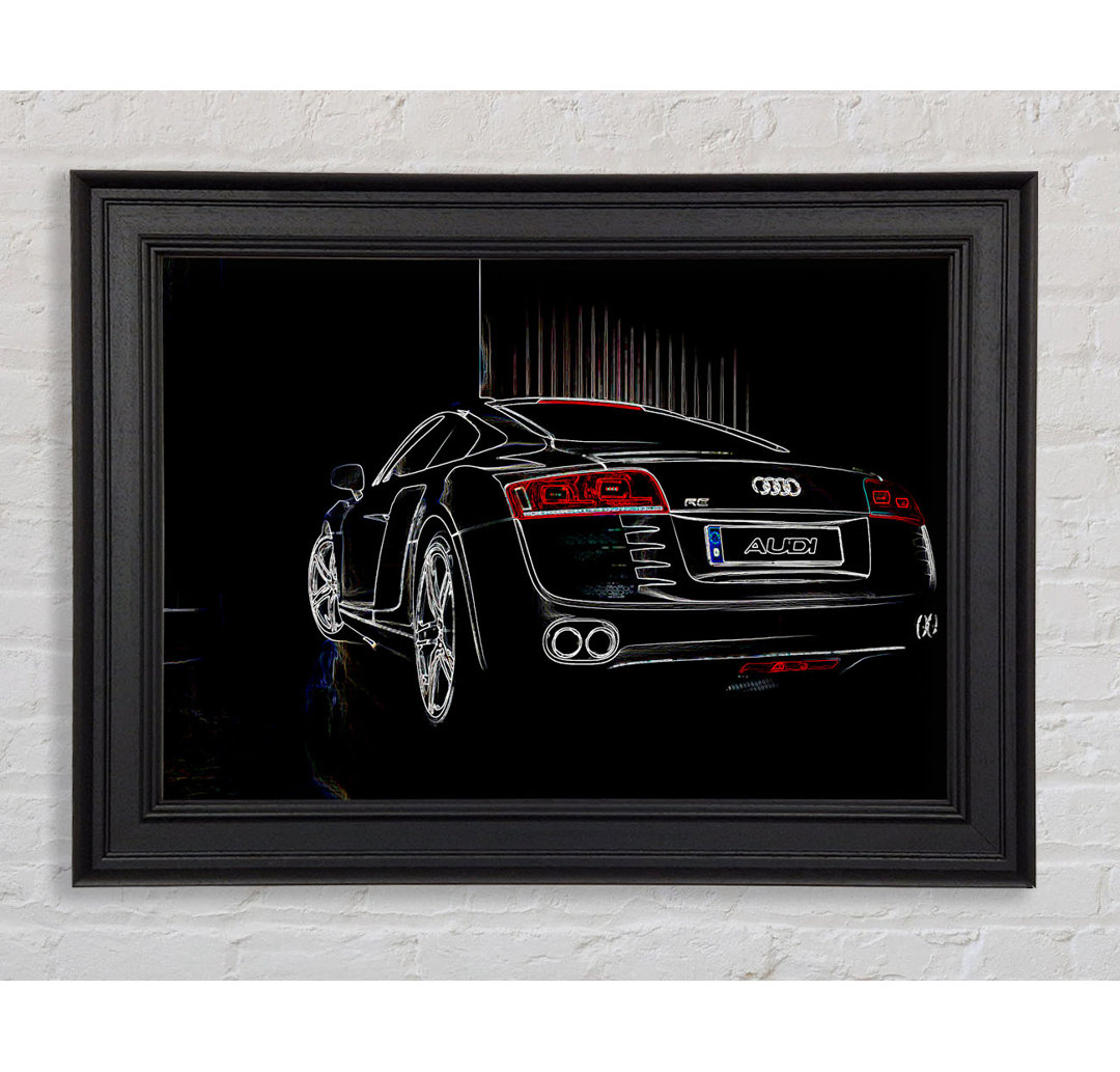 Audi R8 Heck gerahmter Druck