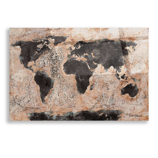 17 Stories Old World Map On Plastic / Acrylic by Britt Hallowell ...