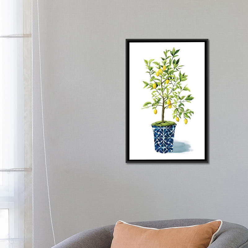 «Fruit Tree II», impression sur toile, H 26 po x l 18 po x P 1,5 po, Toile avec cadre noir, Pas de tapis