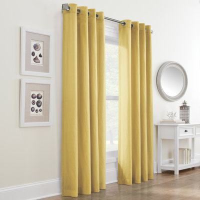 Philipsberg Solid Semi-Sheer Grommet Single Curtain Panel
