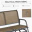 Banc oscillant pour 2 personnes, tissu de toile confortable et structure en acier durable pour patio et jardin