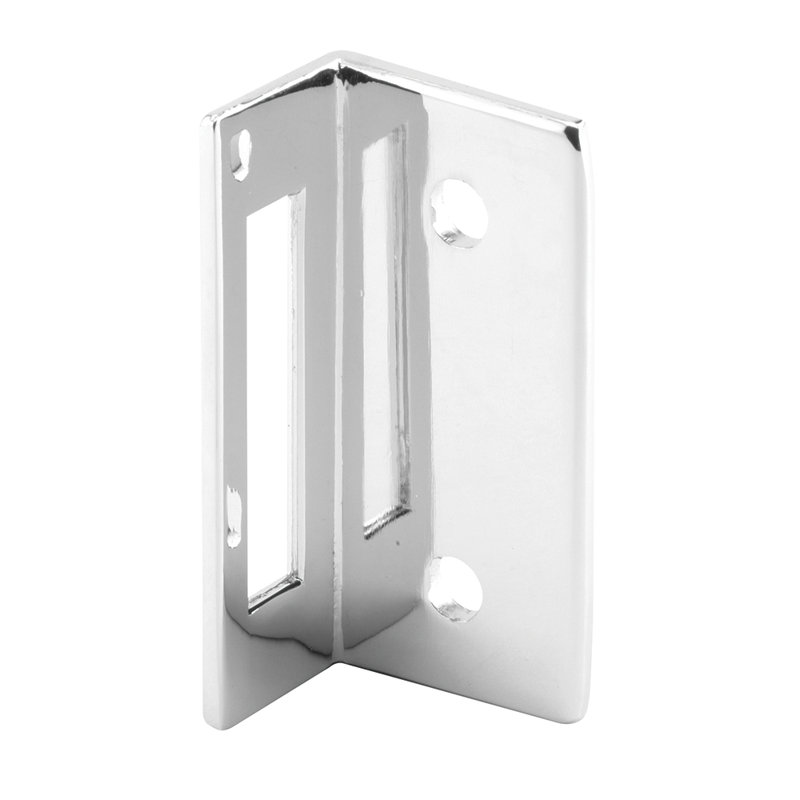 Keeper for Slide Latch, 2-1/2 in. Cast Zamak, Chrome Plated, Inswing (Single Pack)