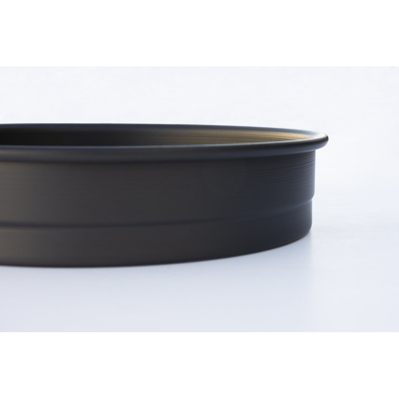 Pre-Seasoned Dark Aluminum Deep Dish Pizza Pan