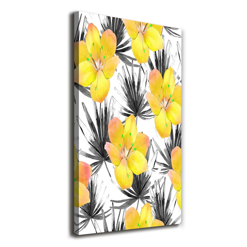 Tropical Flowers - Wrapped Canvas Print