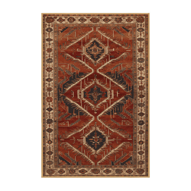Tapis brun lavable à la machine, Rectangle 8 pi x 10 pi