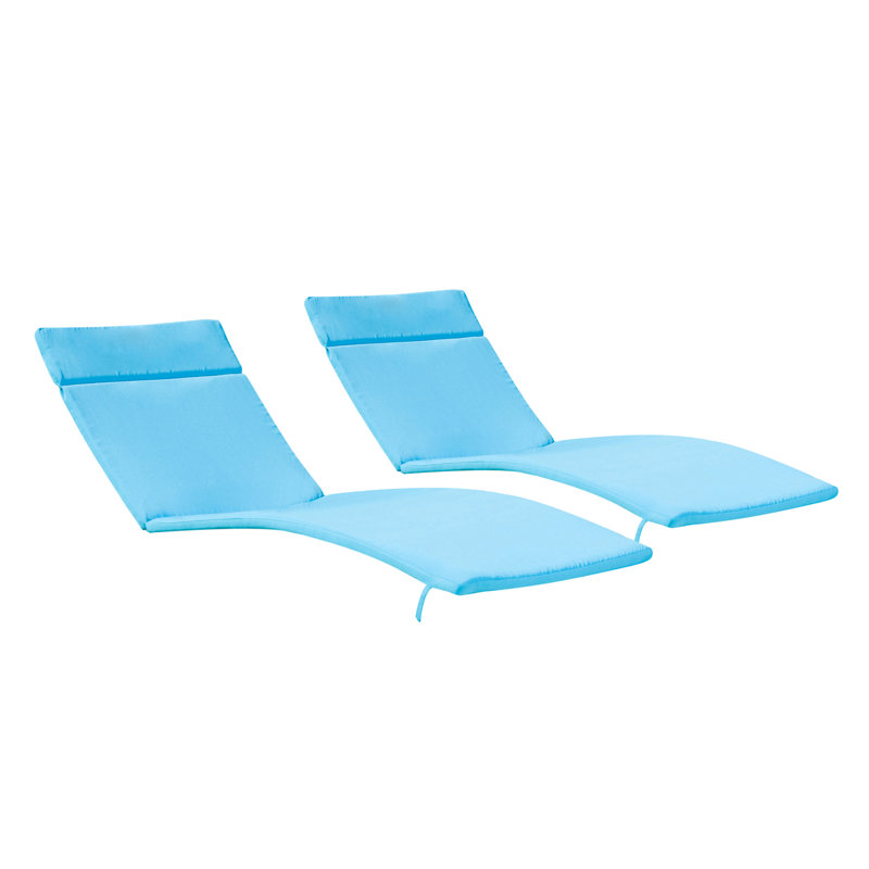 Coussin de siège / dossier d'extérieur en duvet Roylee (coussin seulement), Bleu