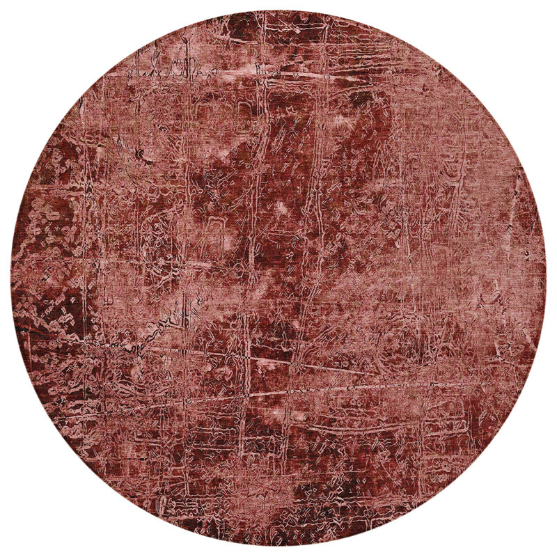 Tapis d'intérieur rond 8 po Merlot