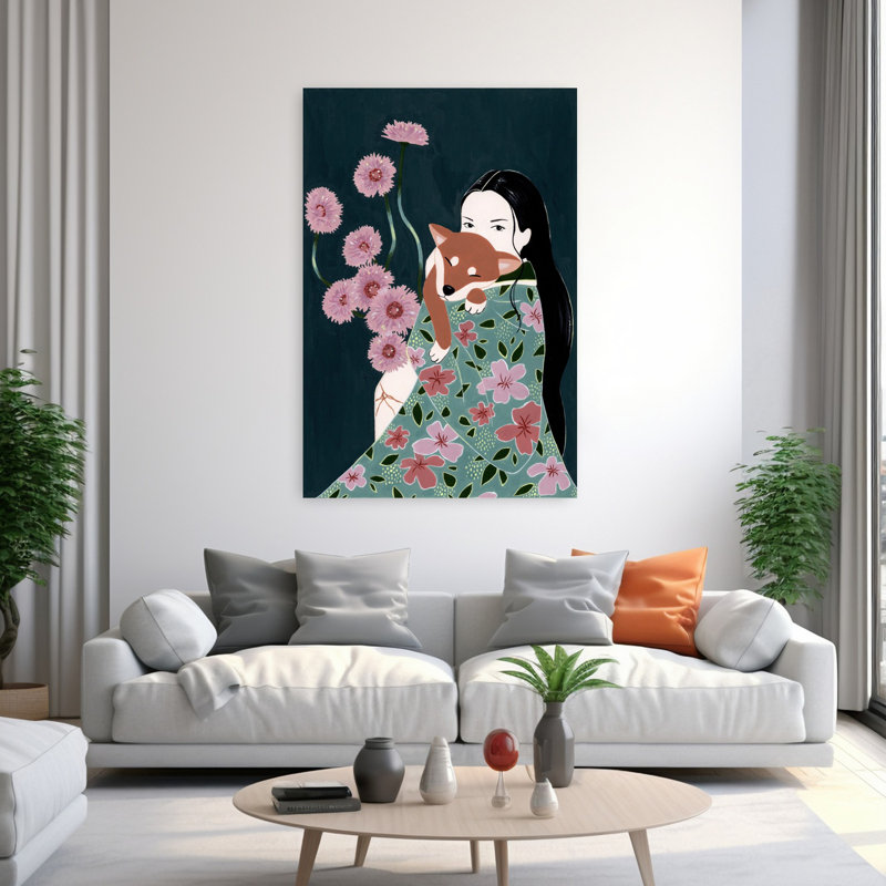 Art contemporain, art mural chien contemporain, H 60 po x l 40 po