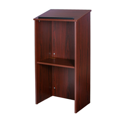 Hudson Combo Tabletop Lectern with Cart, Mahogany