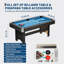 Table de billard et de ping-pong 6 pieds - Table multi-jeux 2-en-1 avec accessoires, structure durable pour les loisirs en famille et les salles de jeux-126172589