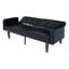 Canapé-lit futon convertible avec dossier inclinable et revêtement en cuir PU