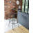 Rustic Elm Wood Counter Bar Stool, Metal Frame, Set of 2