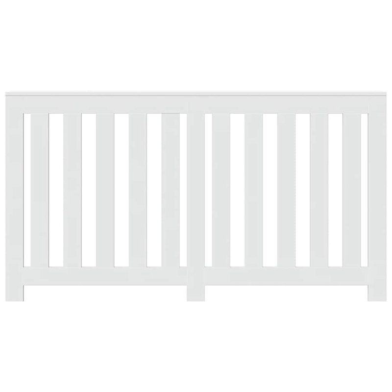 Couvercle de radiateur en bois d'ingénierie blanc 58,7 x 7,9 x 32,3 po