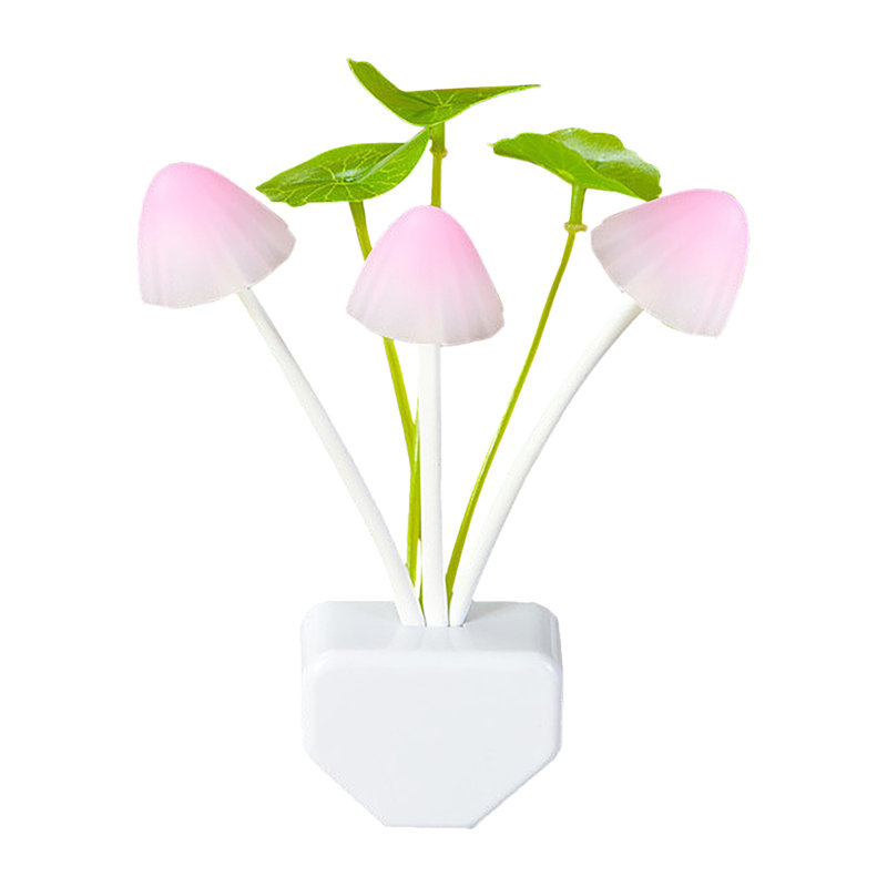 Veilleuse 1Pcs romantique coloré à DEL avec capteur de lumière de grenade en pot pour la maison