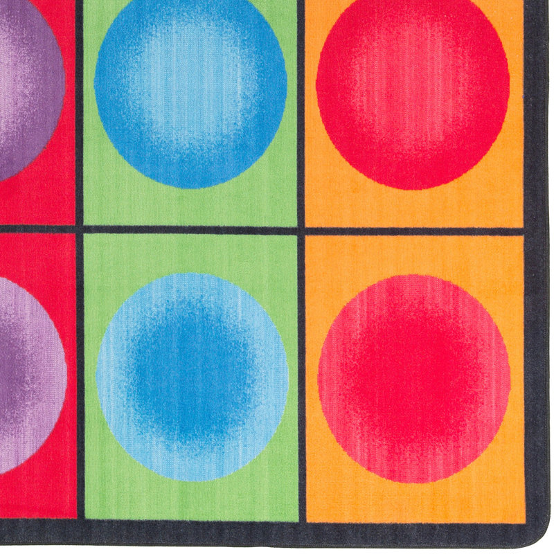 Tapis géométrique, Rectangle 7 pi 6 po x 12 pi