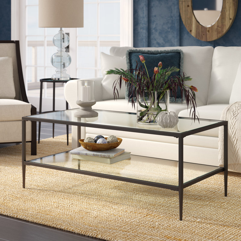Table basse à 4 pieds avec rangement Edmont