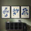 Indigo Leaf Study IV - Impression encadrée sur mesure de qualité supérieure - 3 pièces-2108555561