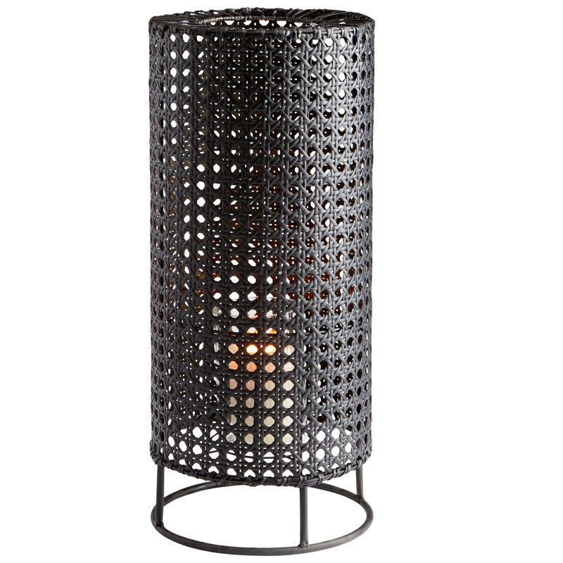Tennyson Wicker Tabletop Lantern, 22" H x 9.75" W x 9.75" D