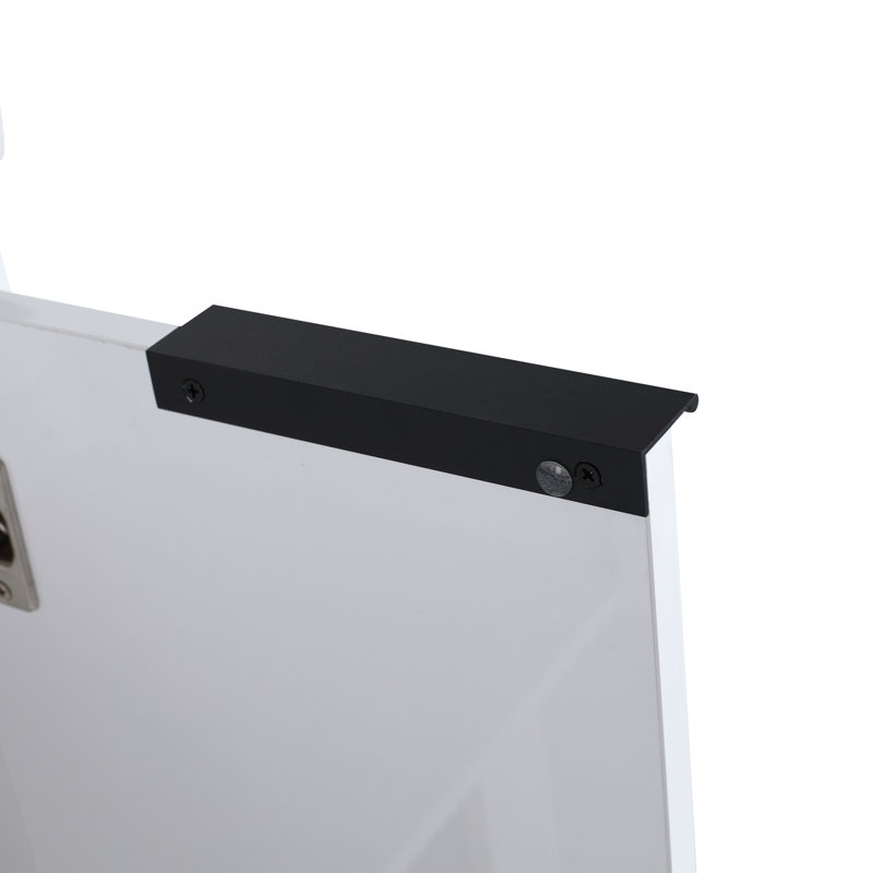 Meuble-lavabo de 60 pouces avec lavabo et petites tablettes de rangement