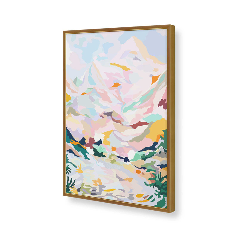 «Alpine I» par Garima Dhawan, reproduction d'art sur toile, H 16 po x l 12 po, Doré