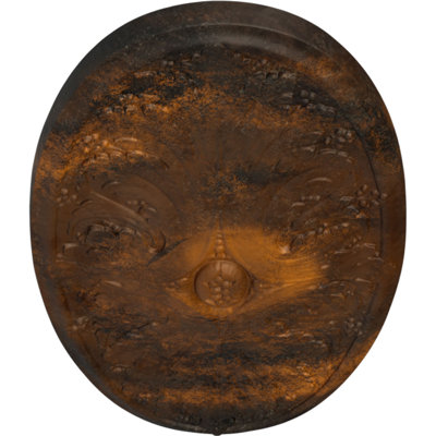Endurathane Madrid Ceiling Medallion, 24 3/4"W x 12 1/2"H x 1 3/4"P, Hand-Painted Rust Finish