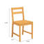 Chaise d'appoint en bois massif Lark Manor - Ensemble de 2 chaises de salle à manger modernes à dossier droit en bois moyen