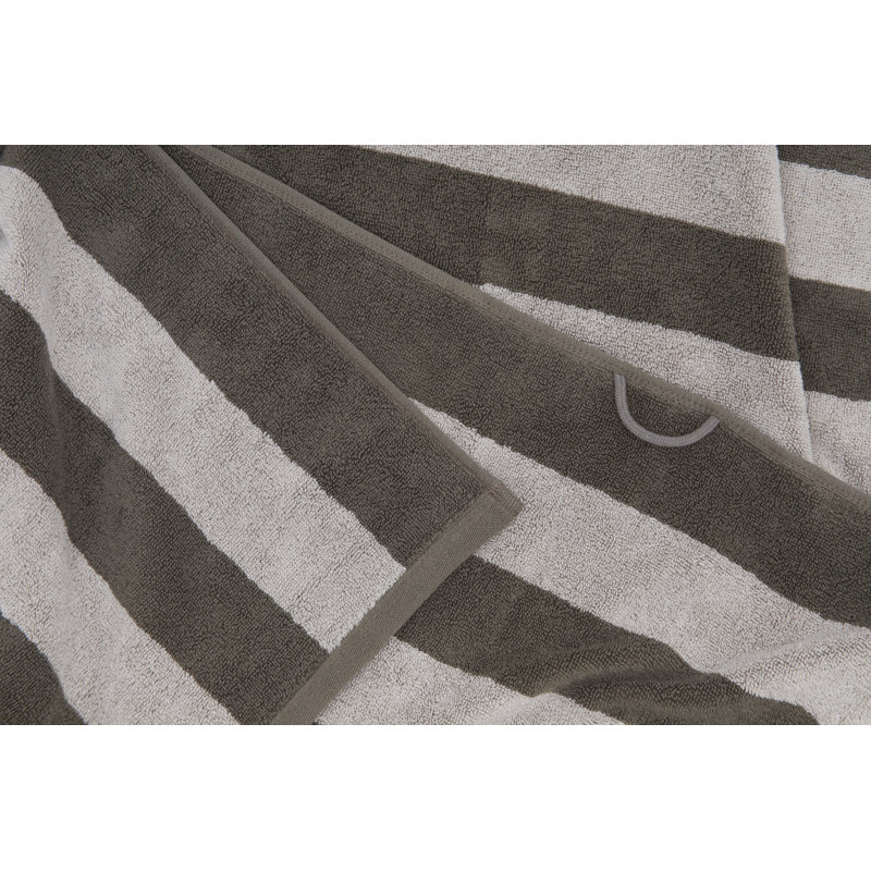 Simple Striped Terry Hand Towel, Light Gray/Dark Gray, Hand Towel - 1 Pack