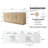84" W x 35" H Freestanding Bathroom Solid Wood Vanity With White Cultured Marble Countertop And Ceramic Double Sink,Oak-186306365-186306362
