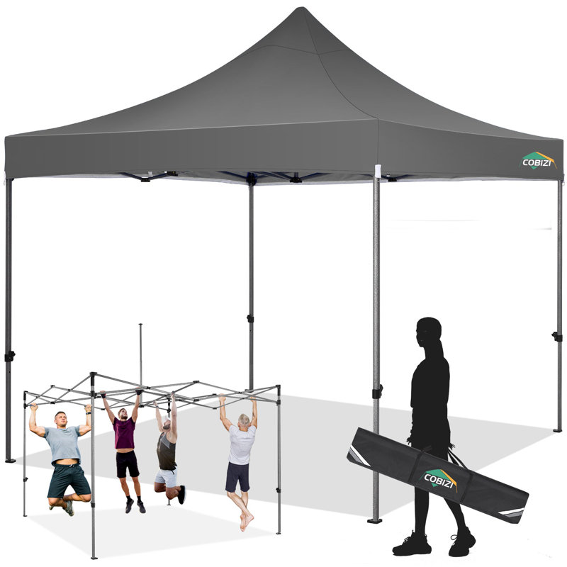Auvent escamotable 10 x 10, tente d'auvent 10 x 10 avec 3 parois latérales, installation facile pour 1 personne, tentes pour fêtes