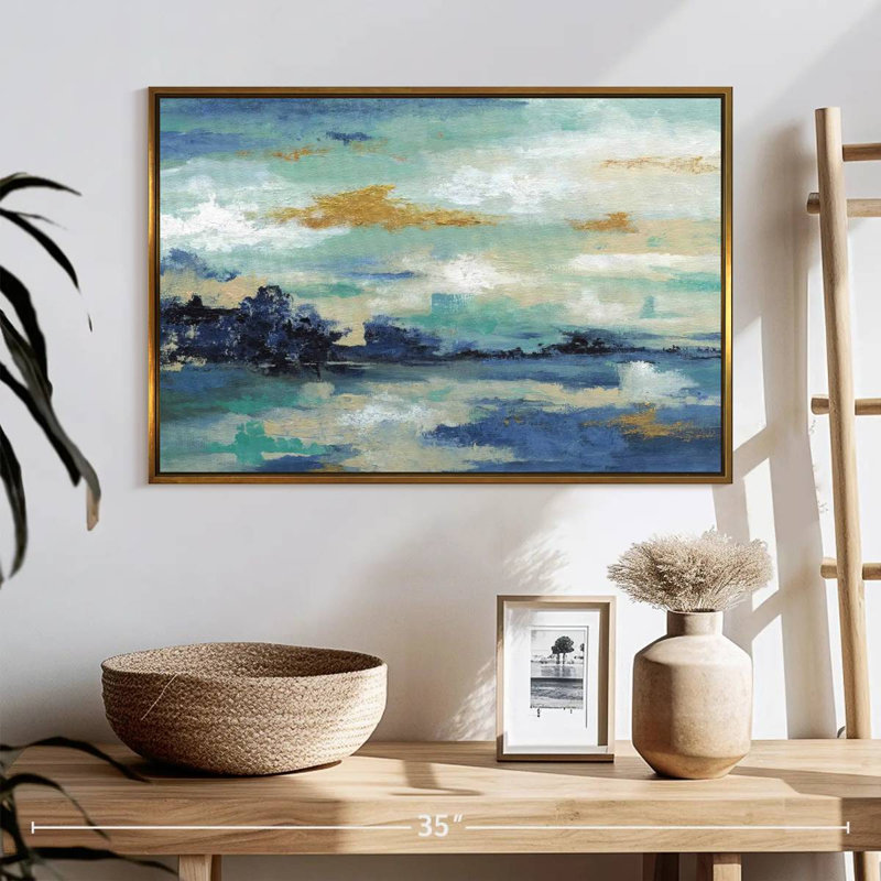 Sea Isle I, Cadre flottant doré, 25 po x 17 po