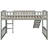 Gray Twin Size Loft Bed With Slide And - Multi Functional Bed, Takes Advantage Of Floor Space, Pine Wood Construction, Stable Placement Frame, Works Well Decor, Built To Last, No Box Spring Required