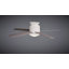 Ventilateur de plafond transitionnel d'intérieur à profil bas de 44 po avec pales en hickory réversible noir-brun Gurmaan, ensemble d'éclairage à DEL à intensité variable et télécommande, 3 vitesses, abat-jour en verre blanc-2007398117
