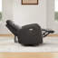 Fauteuil inclinable électrique pivotant en cuir véritable Corvin-1386330728