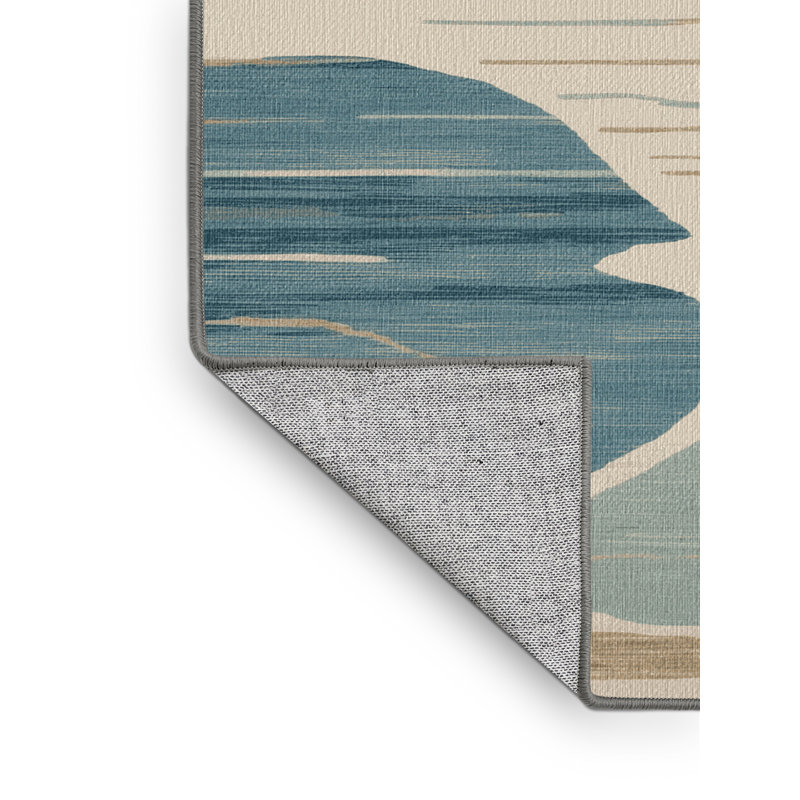  Tapis lavable Coastal Abstract Elite Coastal, Carré 3 pi