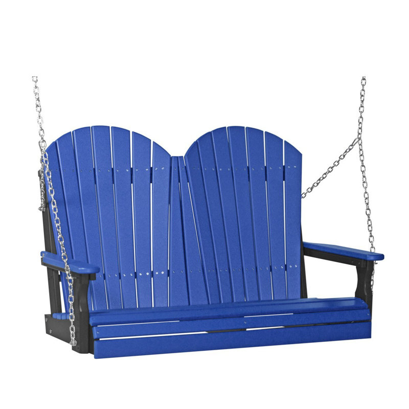 Balançoire porche adirondack Broemmel, Bleu / Noir