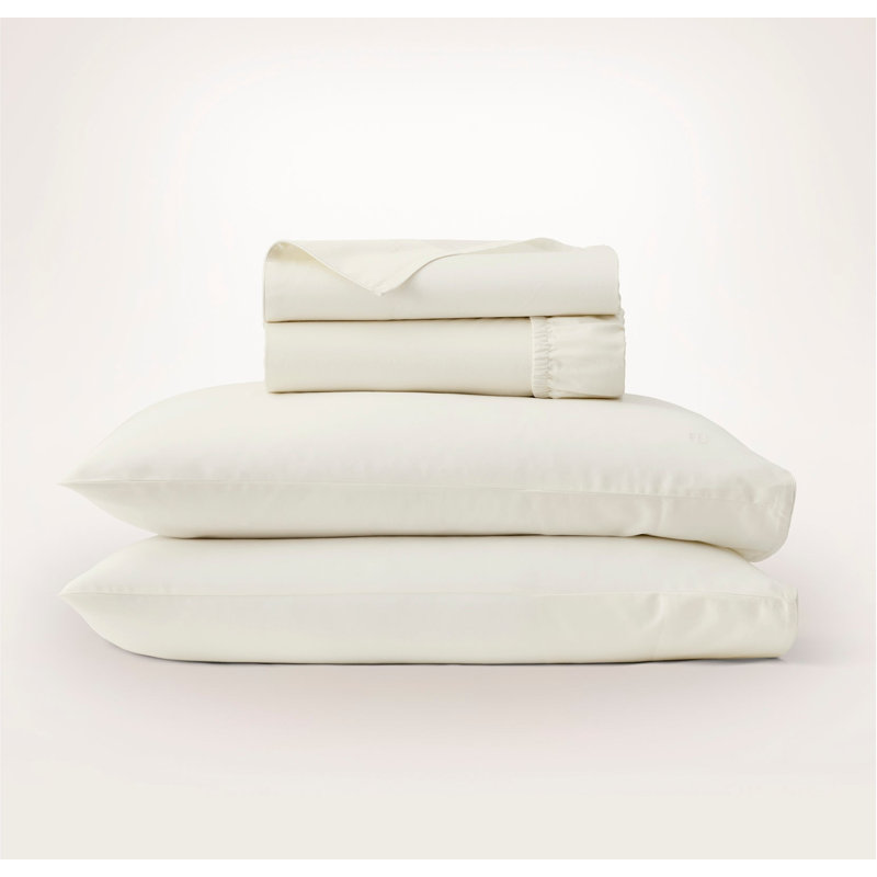 Signature Embellished Sheet Set, Twin Sheet Set with 3 Additional Pieces, Cream