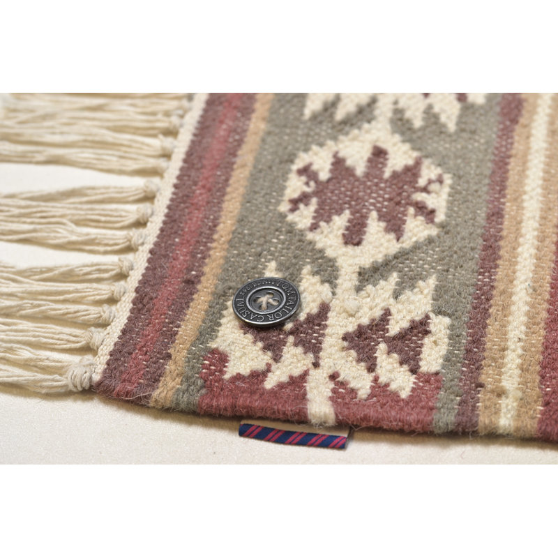 Kelim Colors Southwestern Wool Hand Woven Area Rug, Rectangular 140 x 200cm