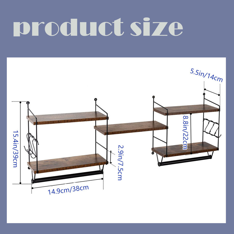 5 Piece Floating Shelf