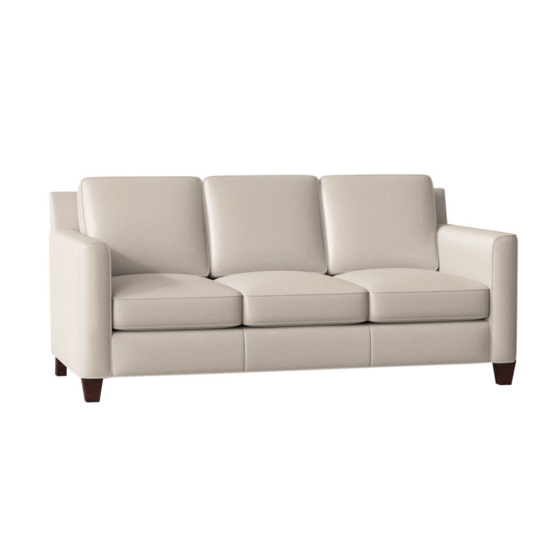 Yorba Leather Sofa, Outsider Raven Genuine Leather, Mahogany