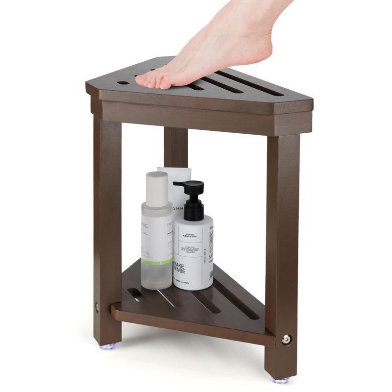 Acacia Shower Stool, Walnut