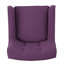 Chaise avec accoudoirs de style Mid-Century mauve moderne, tissu 100% et pieds en bouleau avec dossier, soutien supplémentaire
