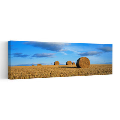 Hay Bales, Écosse, Royaume-Uni, paysage contemporain abstrait, art mural