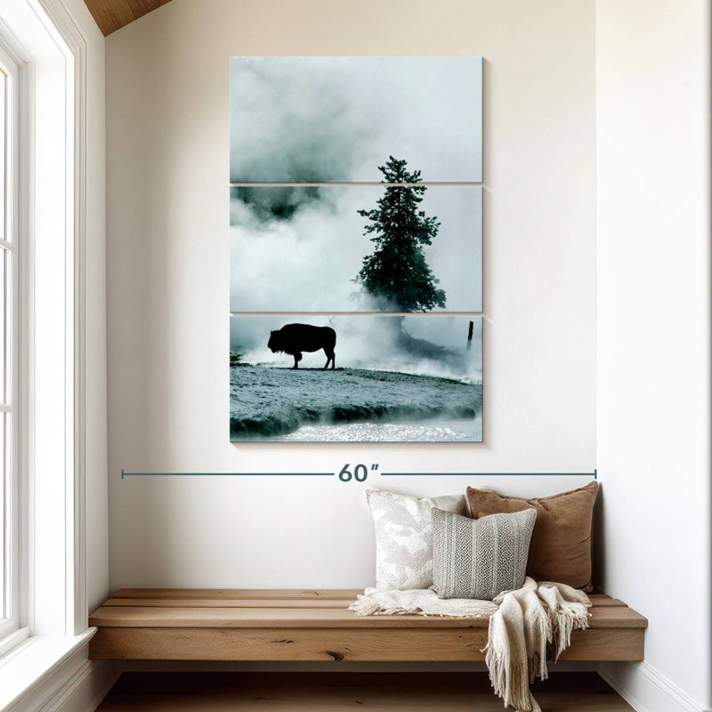 Brampt Buffalo Mist Silhouette, 50" H x 32" W