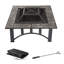 Table foyer au bois en acier Rennert