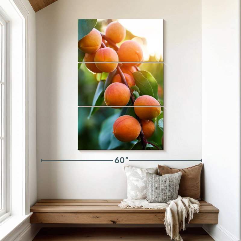 Yarlin Apricots On A Branch, 50" H x 32" W