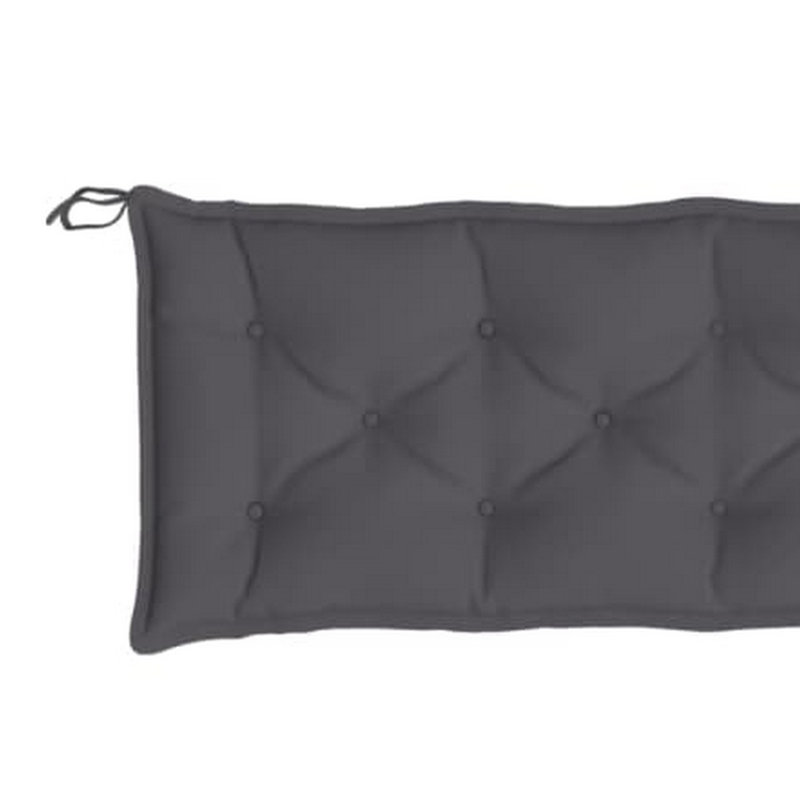 Coussin d'extérieur Claire pour banc, tissu capitonné, Gris, L 78,7 po x P 19,7 po