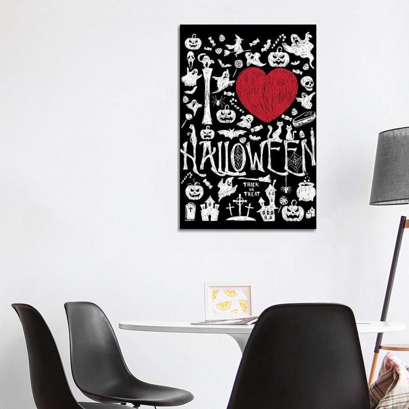 I Love Halloween by Antonio Camarena - Wrapped Canvas Gallery-Wrapped Canvas Giclée, 101.6 cm H x 66.04 cm W x 1.91 cm D