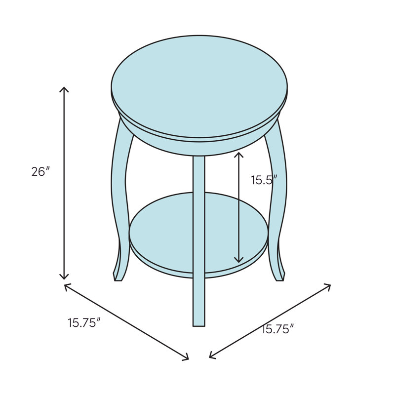 Side Table with Storage, Plantation Cherry