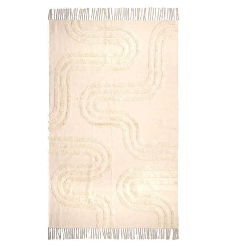 Antowan Abstract Cotton Area Rug, Rectangle 200 x 290cm