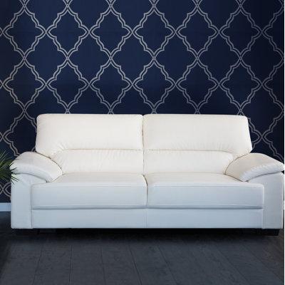 Milla 3 Seater Faux Leather Sofa